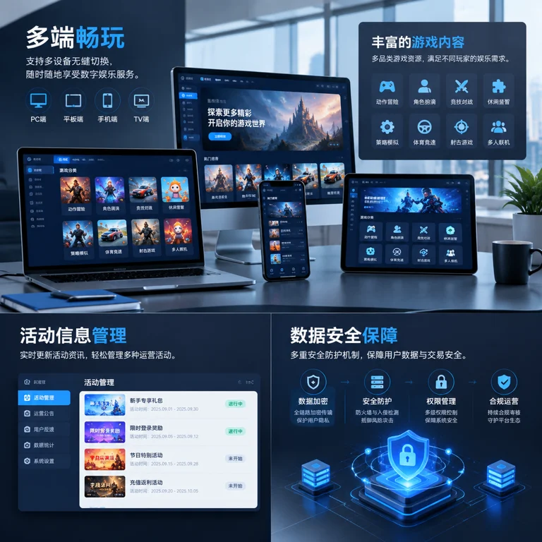 PG电子多端数字娱乐服务界面与内容管理场景